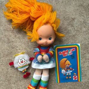 Vintage Rainbow Brite Plush Doll 11” and Twink White Sprite With Original Papers
